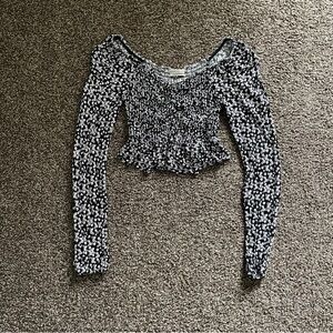 Urban Outfitters Floral Smocked Blouse